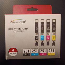 Genuine cannon CLI-251 BK/C/M/Y Ink tanks 4 pack NEW SEALED
