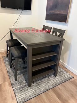 Counter height dining table set