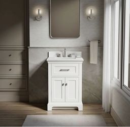 Kohler
Charlemont 24" Free Standing Vanity Set with Cabinet and Quartz Vanity Top