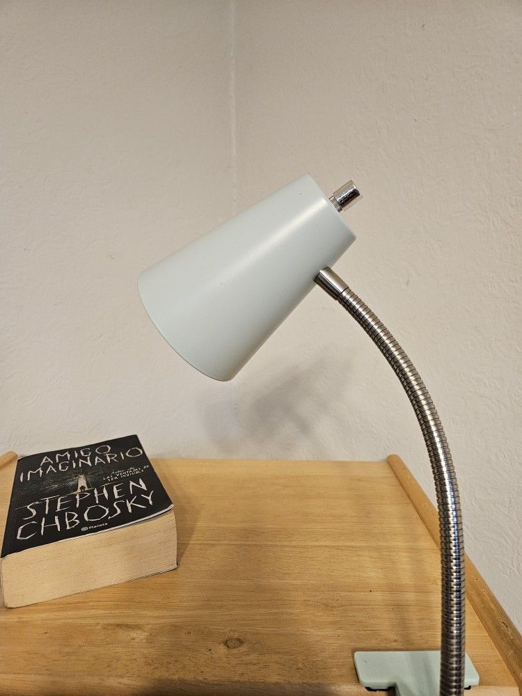 Sage Green Adjustable Clip On Desk Lamp