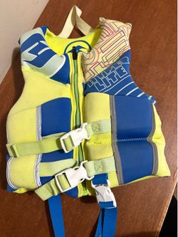 Hyperlite USCG Approved Child Life Jacket Vest Blue/Yellow 30-50 lbs Model 323