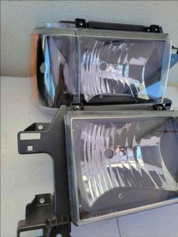 87-91 Ford F150 F250 F350 Bronco Headlights Luces Micas Calaveras Faros Faroles Headlamps