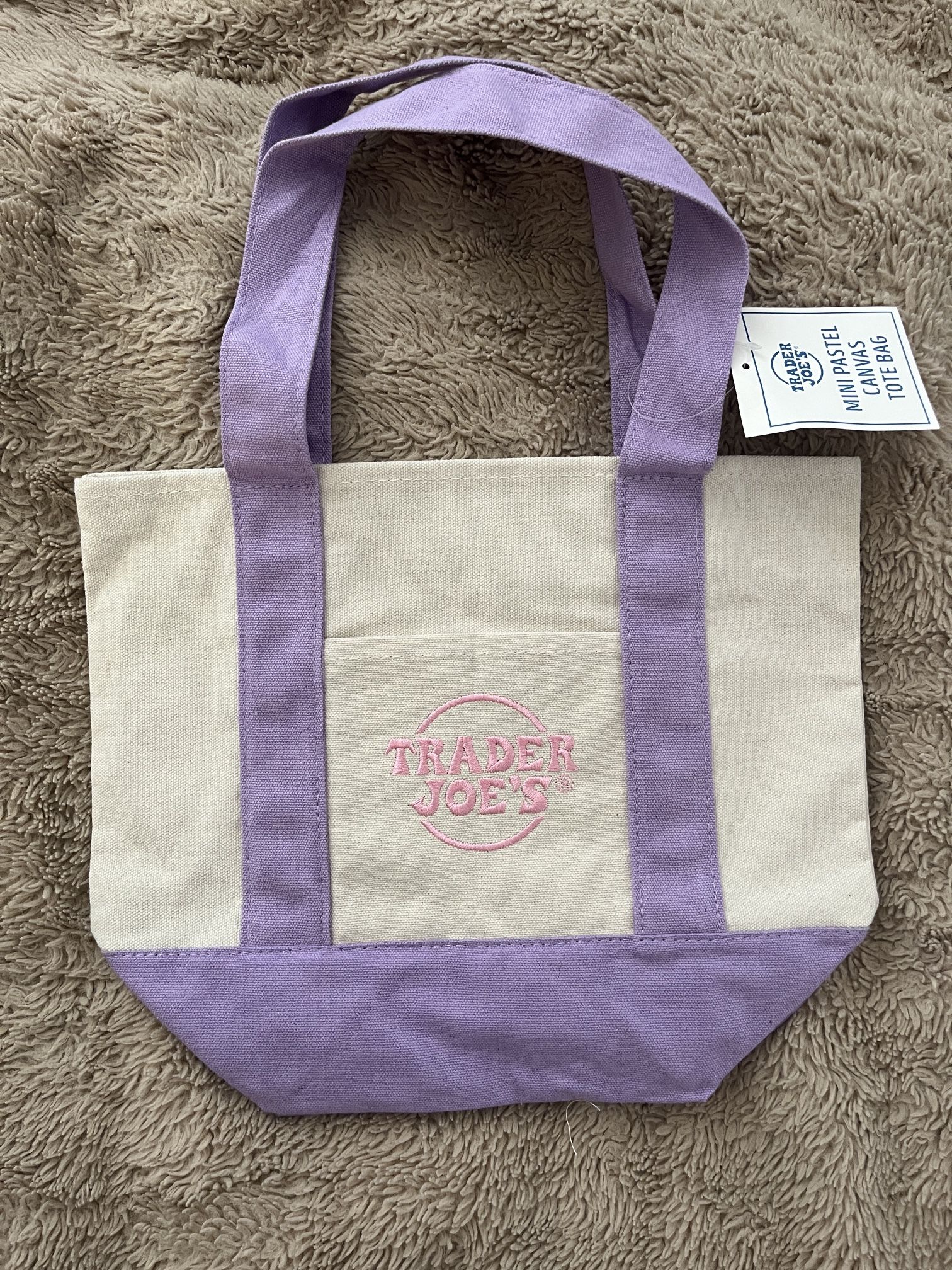 Trader Joes Mini Tote Bag Purple