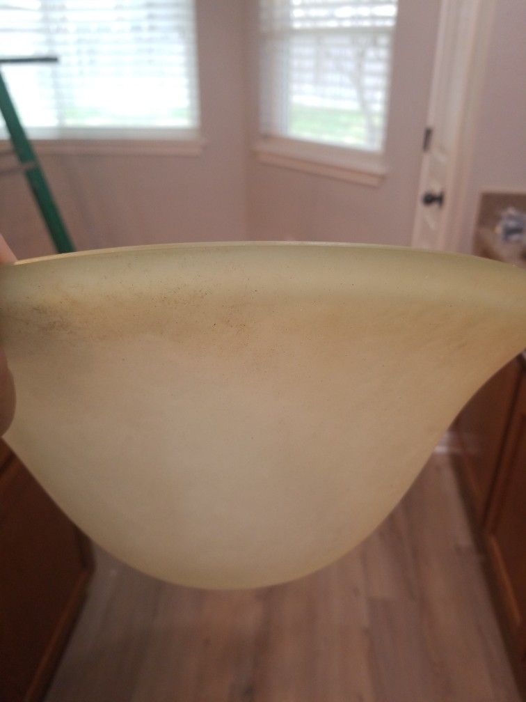 3 Glass Light Fixture Shades/Domes