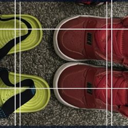 Green slides Nike 6c