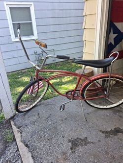 Antique schwinn bicycle ready to ride