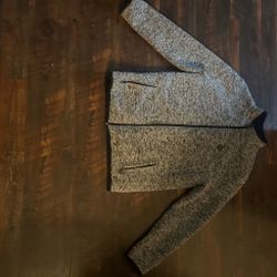 Gray Full-Zip Fleece Jacket. akademiks