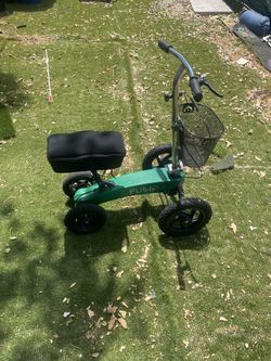 Fusion Off Road Style Knee Scooter Very Unique Back Wheels Turn The Same Way The Front Wheels Turn With Basket Ready To Use