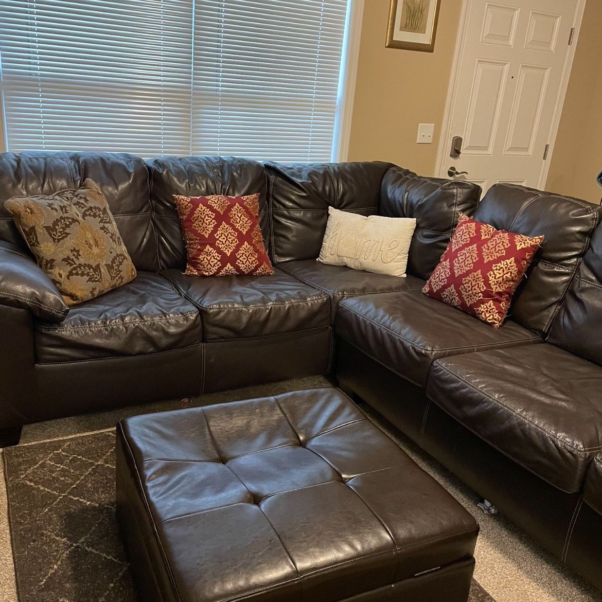 Brown Sectional Couch Set