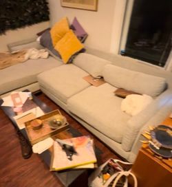 Just upgraded to a brand new couch take the sectional off our hands