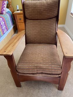 Very Nice Cushman Solid Wood High Back Chair