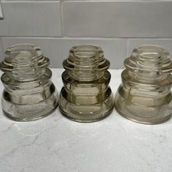 Vintage Glass Insulators (3)