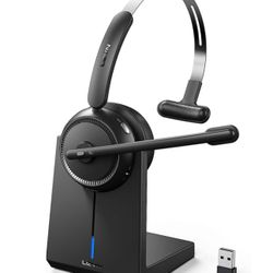 New Wireless Headset with Microphone, Bluetooth Headset with Noise Canceling
