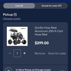 Gorilla - Carrete de manguera móvil de 250 Pies - aluminio sin óxido