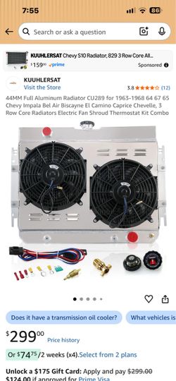 KUUHLERSAT 44MM Full Aluminum Radiator with Fan Shroud Kit