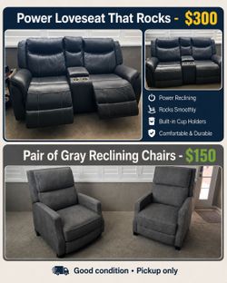 Power loveseat and Reclining chairs
