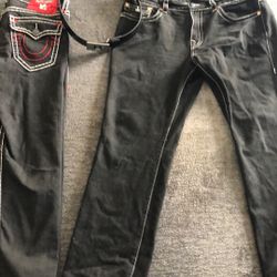 True Religion 2 Jeans + Belt 