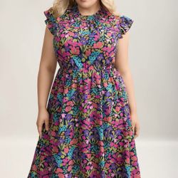 Plus Size 26 Beautiful Floral Summer Dress Bloomchic 