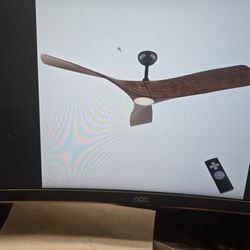 52" Wingbo Ceiling Fan With Remote 