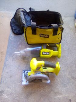 Ryobi cordless vacuum and skill saw tool only