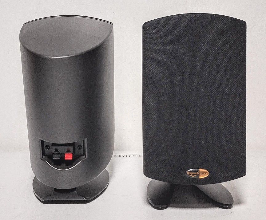 KLIPSCH PROMEDIA 2.1THX Pair SATELLITE SPEAKERS w/ STAND (No Controller)