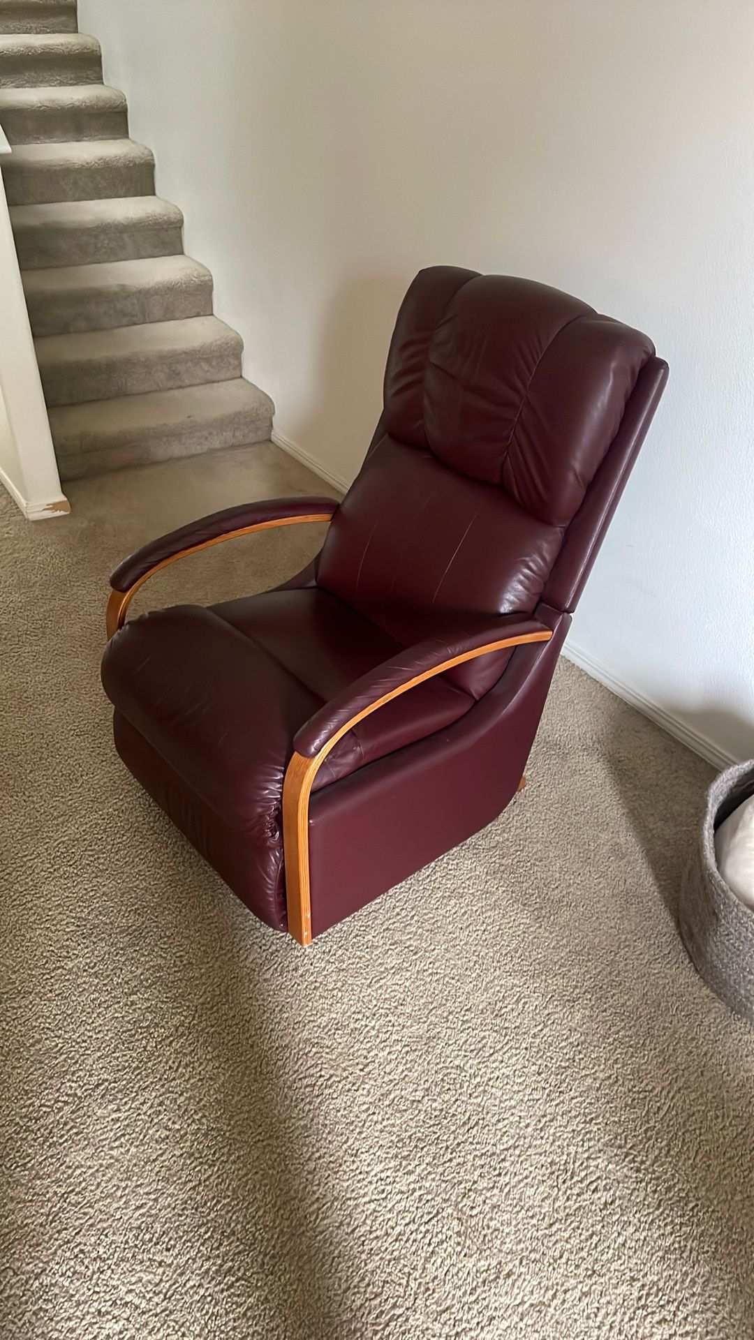 Red Leather Lazy Boy