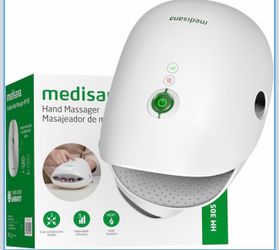 Medisana Hand Massager with Heat and Compression, Cordless Hand Massager for Arthritis and Carpal Tunnel Relief, Knuckle Stretching Massage, Birthday 