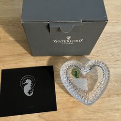 Waterford Crystal Heart Jewelry Container With Lid