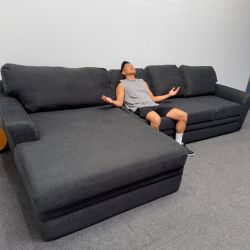 Oversized Prestige Black Sectional Couch *Personal Favorite* In amazing condition ❌ Half Priced