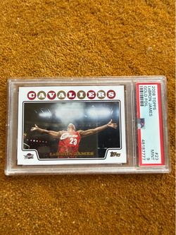 2008-09 Topps LeBron James GOLD Foil #23 Cavaliers PSA 9 Chalk Toss