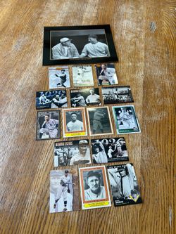 Lou Gehrig / Walter Johnson Pic & Card Lot