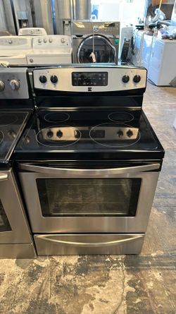 Kenmore Stainless Electric Range Glass Top Oven