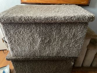Cat litter box carpeted “house” 32”L x 21”W x 18” H, carpeted “house” to disguise a cat litter box