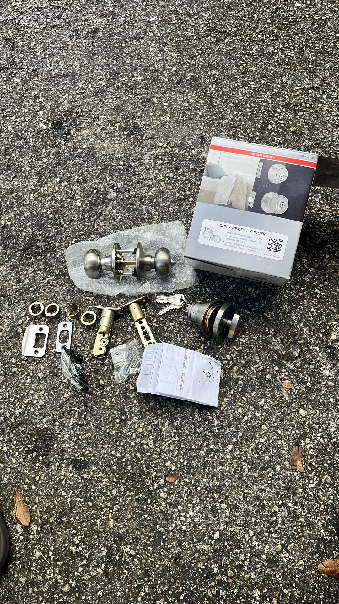 door handle and deadbolt