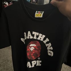 Bape red shirt Medium mens