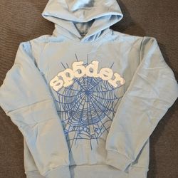 Sp5der Hoodie Sky Blue