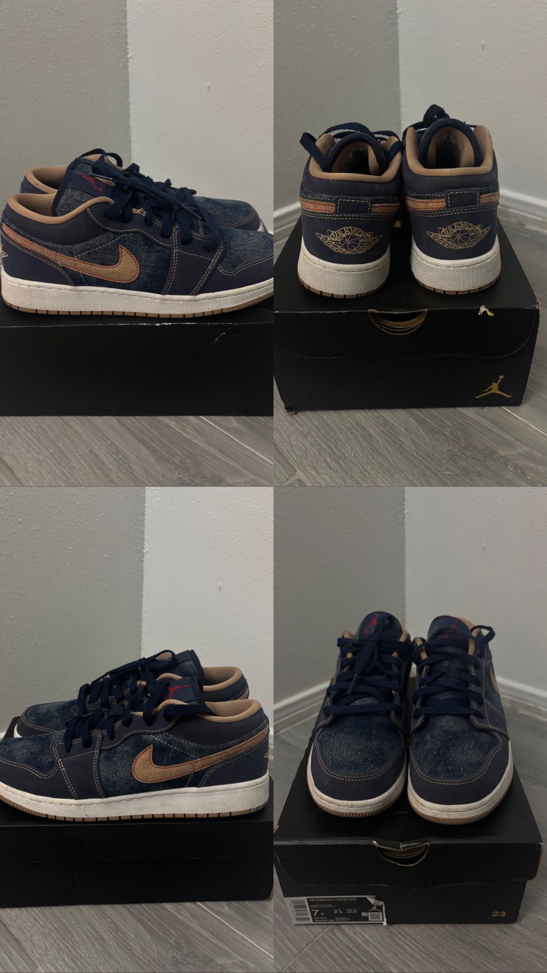 Denim Jordan 1’s
