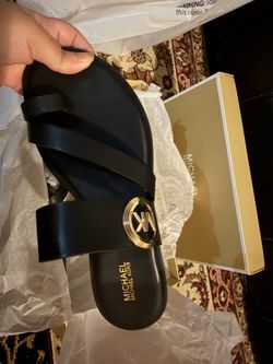 Michael kors, Vera flat thong, black, size 7