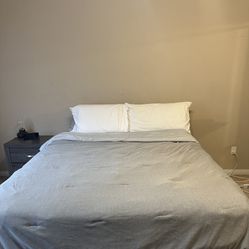 Queen Mattress and Metal Frame