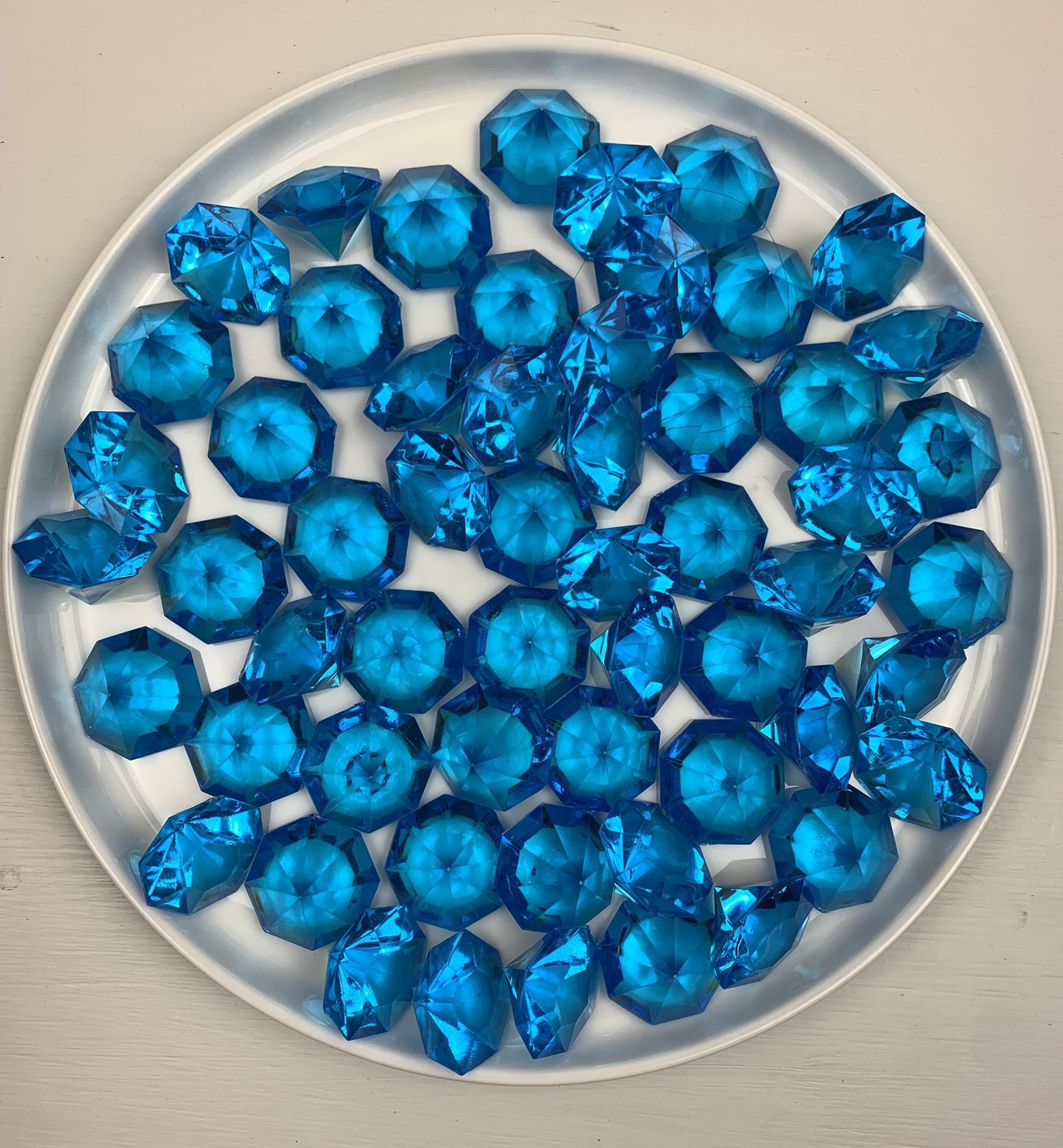 57 Blue Fake Diamonds