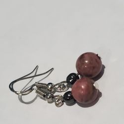 Dark Pink Earrings 