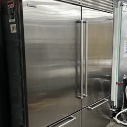 Subzero 60” Bottom Freezer Built In Stainless Steel Set 