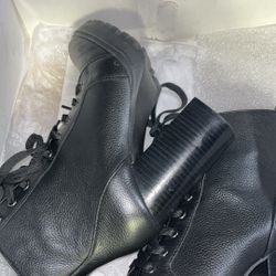 Steve Madden Laurie Black Leather Boots