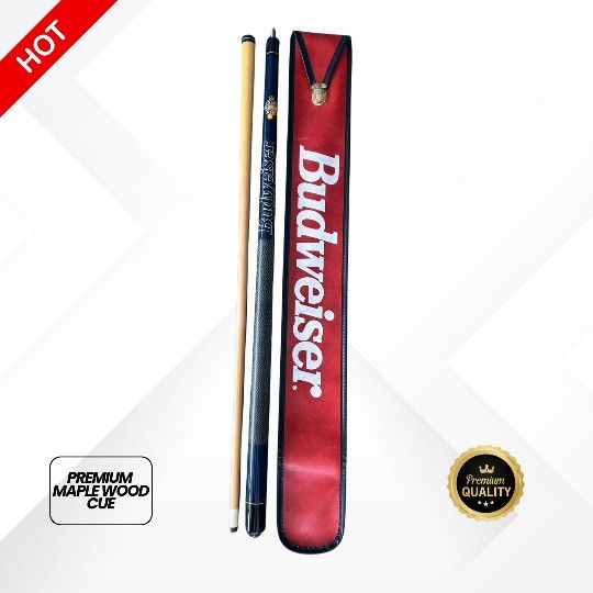 🔥 Budweiser Maple Pool Cue + Case! Brand New – Pickup or Fast Shipping!🍺