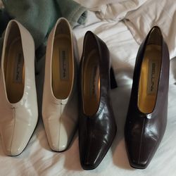 D E L L I N I Women's Heel Shoe Size 7.5 Medium Two Pairs $5 Each