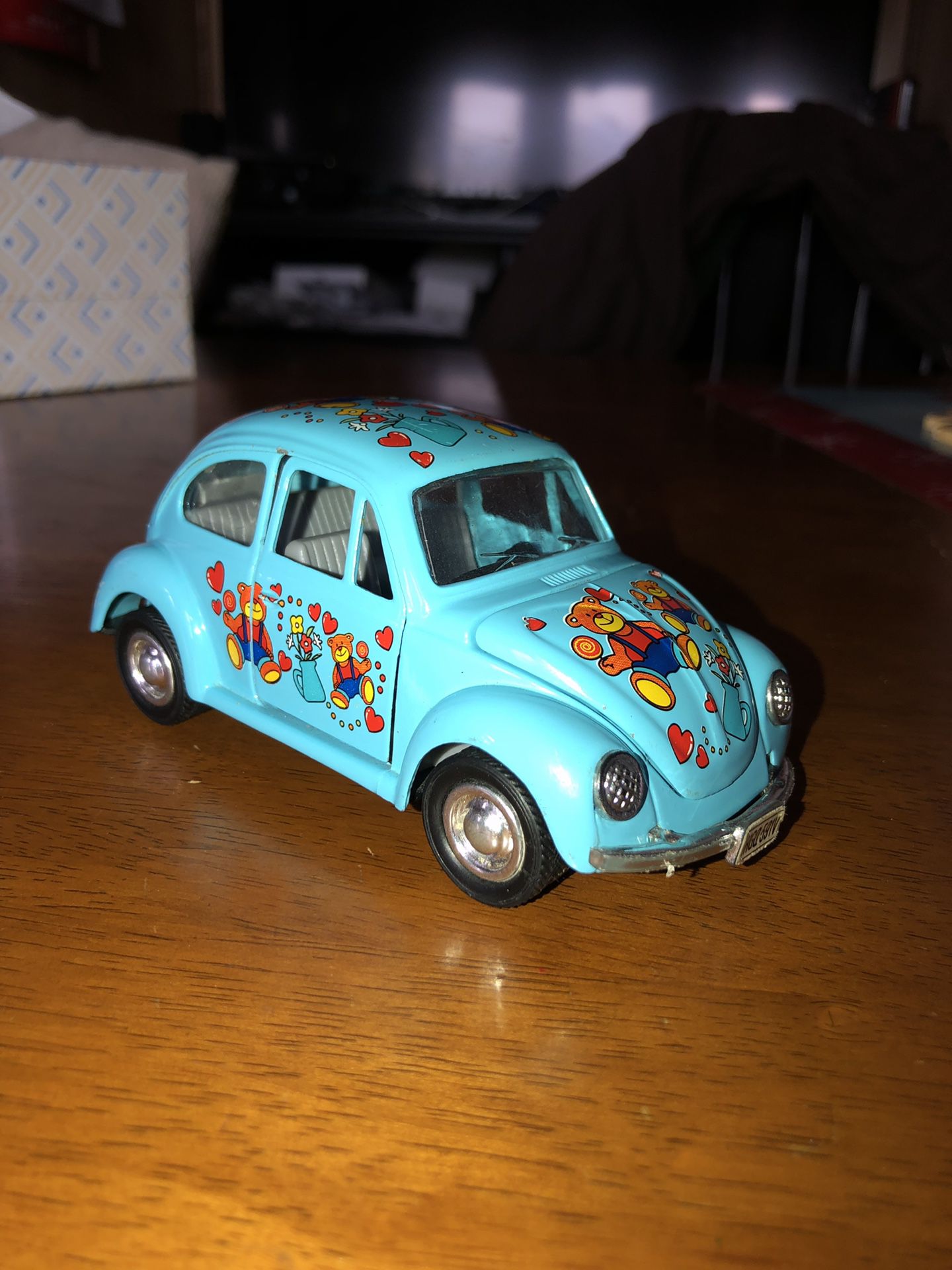 Vintage Volkswagen Beetle 1960s Classic Car Model Toy Teddy Bear