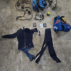Scuba diving uniform and equipment And 