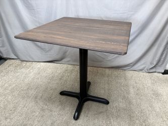 SMART TOP Black & Walnut Commercial Bistro Table