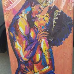 African Queen and King Canvas Wall Art
