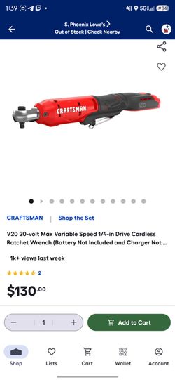Craftsman Corldless Ractchet